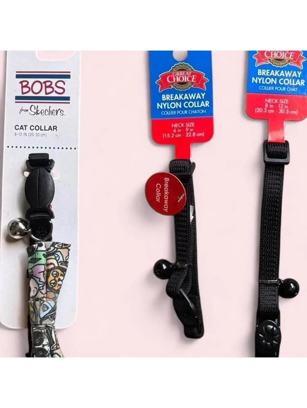 Bundle of 3 Brand New Cat Kitten Collars With Bells